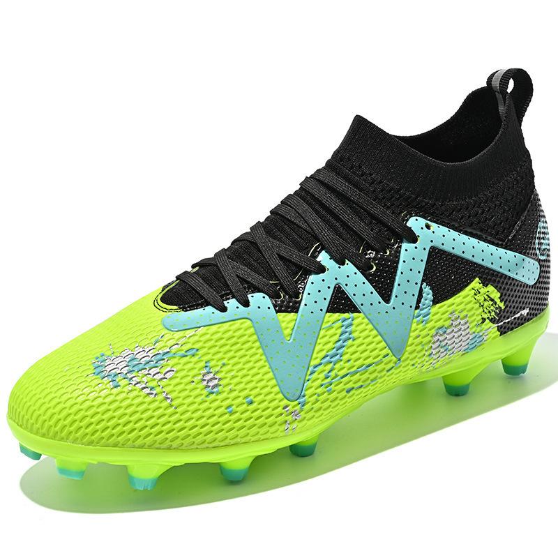 Football shoes Men's high-top broken nails Middle-aged children's students Youth men's competition training shoes AG training shoes