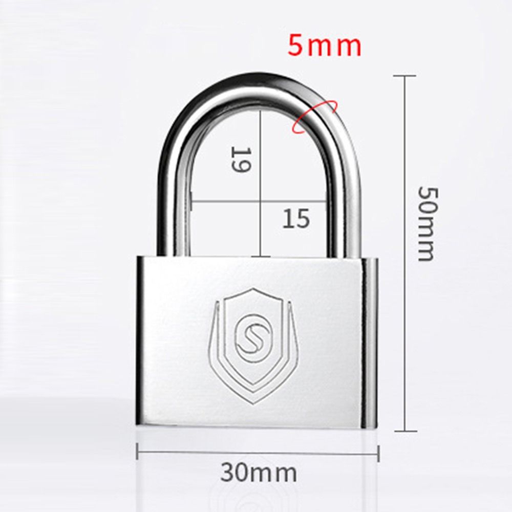 Hardened Lock Beam Drawer Cabinet Padlock Silver Dormitory Door Lock Backpack Zipper Lock  Home