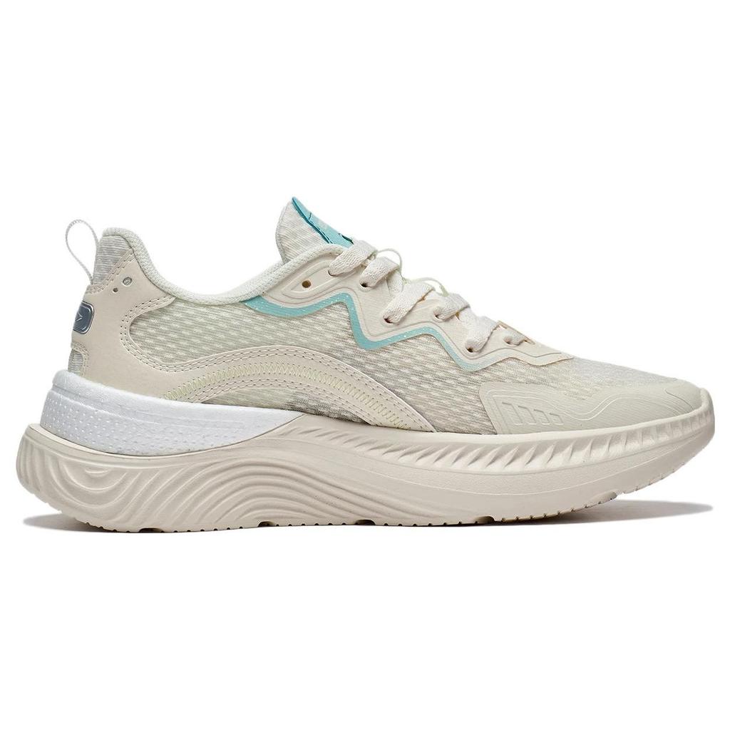 Li Ning Qing You Fabric Synthetic Leather Non-Slip Wear-Resistant Low-Top Sports Casual Shoes Women Sneaker Light-Blue AGLT058-1