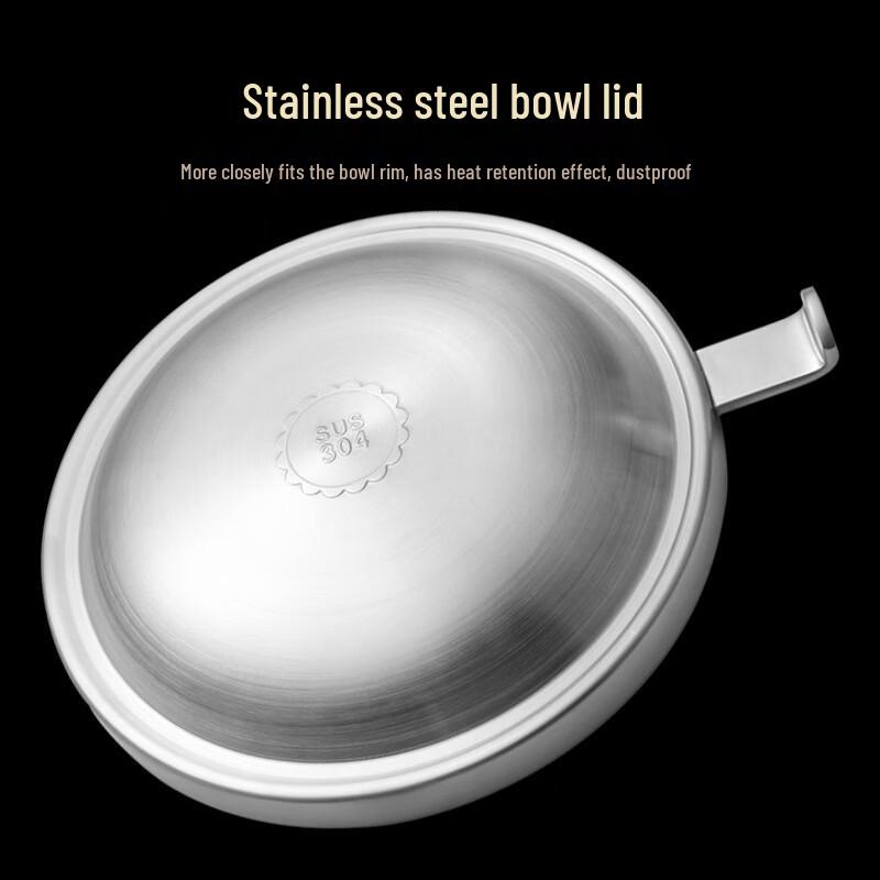 ZISIZ Double-Layer Stainless Steel Insulated Food Bowl