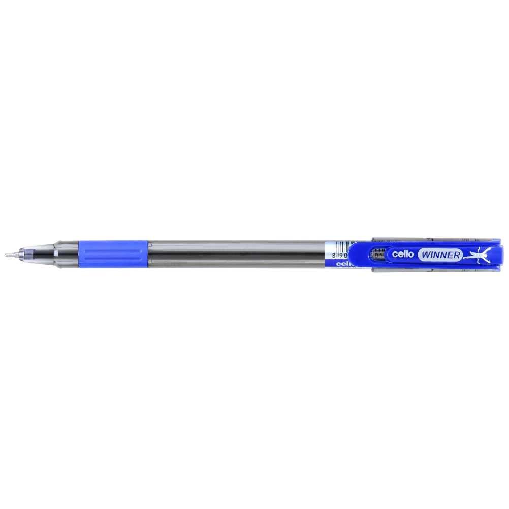 CELLO Winner Ball Pen Set Pack of 1 X 60 Pen Assorted Colors 0.7mm Fine Tip for Office, School & Home Use
