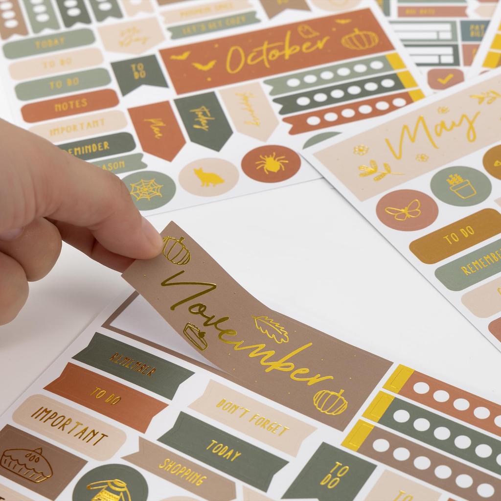 ZICOTO Ultimatives Journaling-Kit Journal-Notizbuch mit Leinen-Hardcover und gepunkteten Bullet-Checklisten-Zubehör wie Washi-Papier und -Seiten, Schablonen,