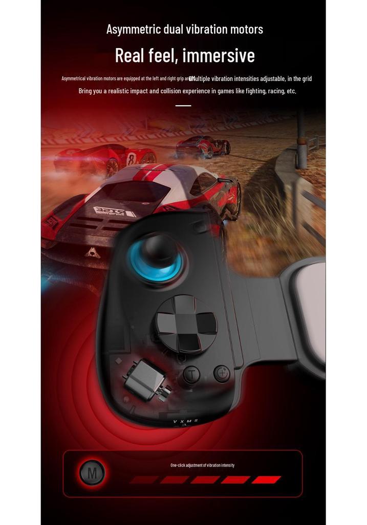 D8+ Extendable Bluetooth Dual-Mode Game Controller with Hall Effect Triggers & Macro Back Buttons for Switch, Android & iOS