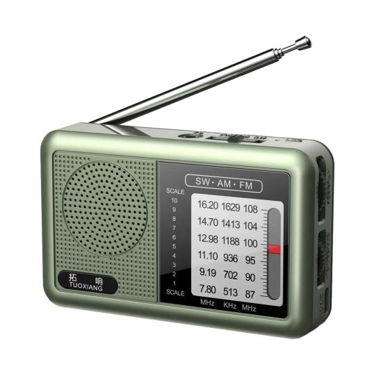 Tragbares Radio Robuste Konstruktion Einfach zu bedienen Kompaktes Design Klein Batteriebetrieben Wiederaufladbar