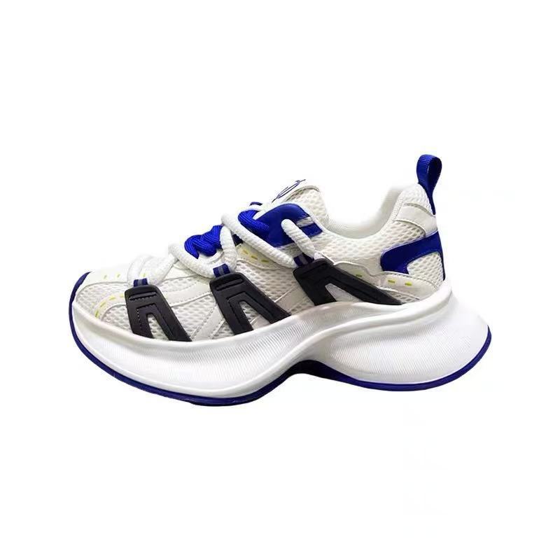 Men's shoes mesh sneakers board shoes platform soles ruffian handsome dad shoes retro fashion casual versatile trendy men's shoes