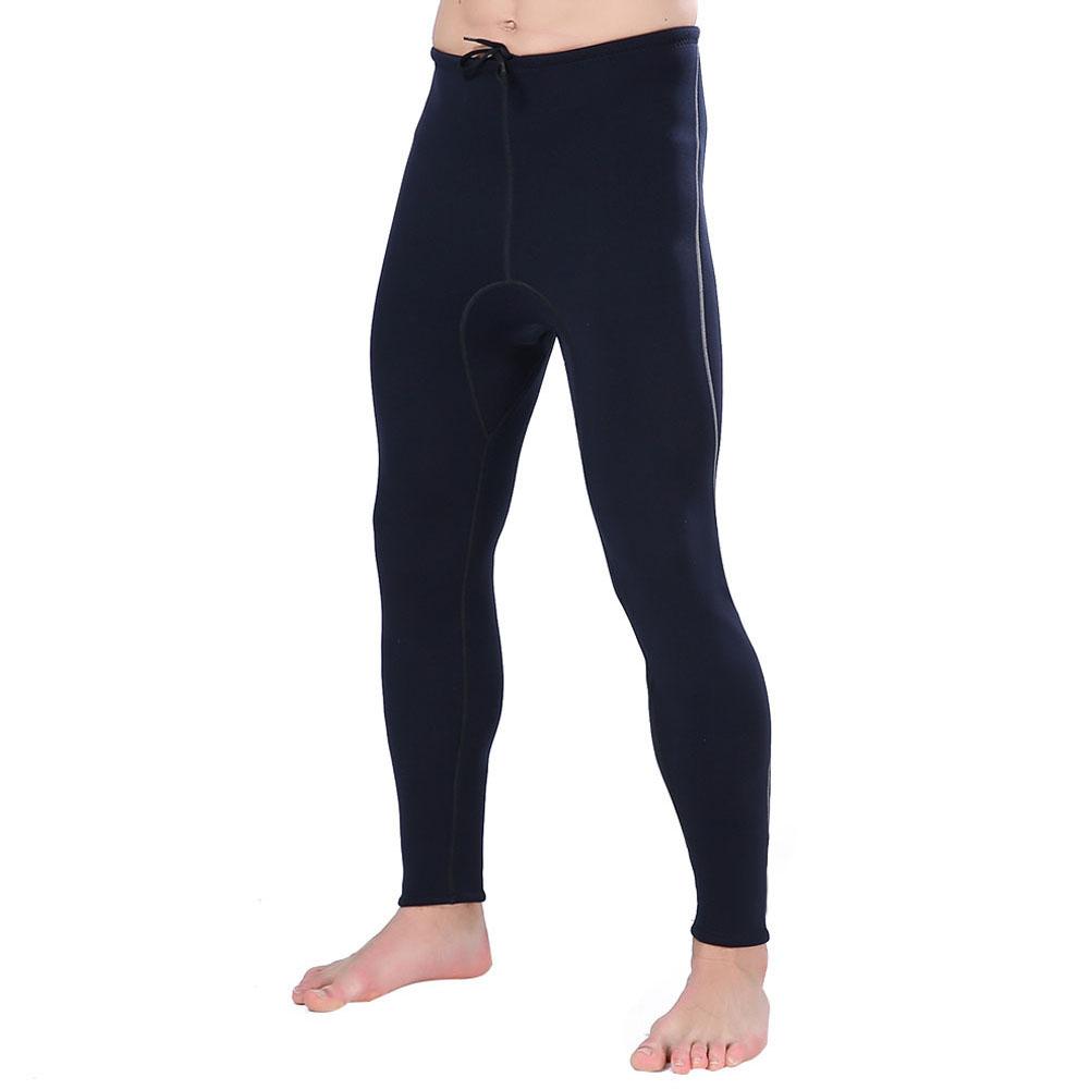 3MM Neoprene High Waist Lengthen Winter Diving Pants Snorkeling Warm Long Trousers Wetsuit(XXL)