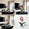 Butterfly Orchid Plastic Flower Plant With Base For Home Decor And Photography Props