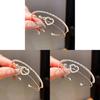 Love Heart Geometric Double Layer Bracelet With Silver Plated Copper For Fashion Women Spring 2026