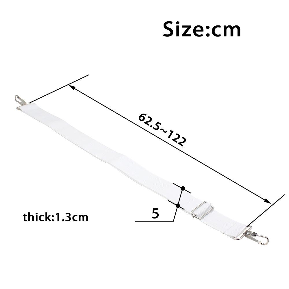 

Adjustable White Nylon Bass Drum Shoulder Strap for School Bands белый