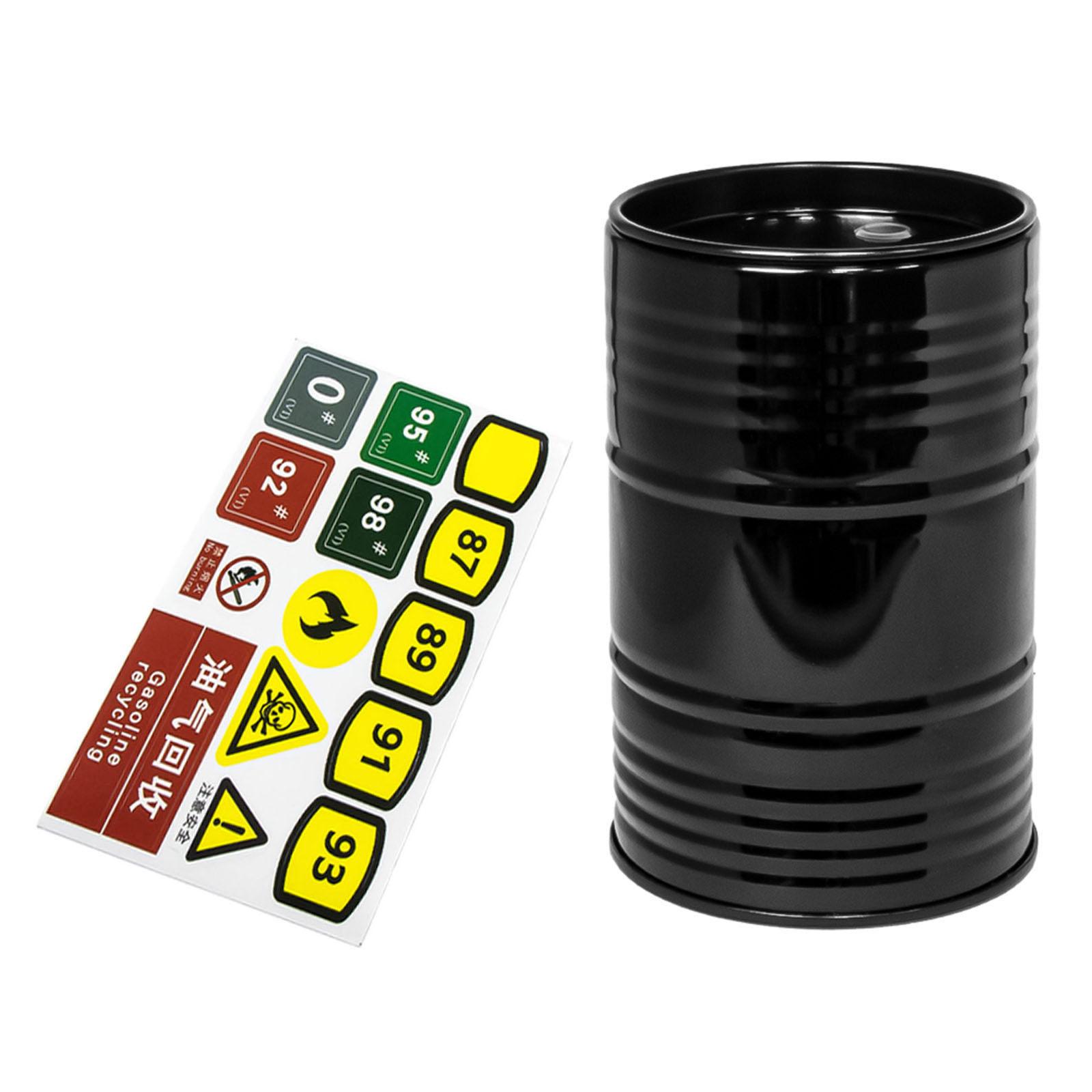 

Remote Control Toy Upgraded Accessories Car Decoration Oil Barrel for 1/8 1/10 Vehicle Part Metal Oil Barrel Car Part чорний