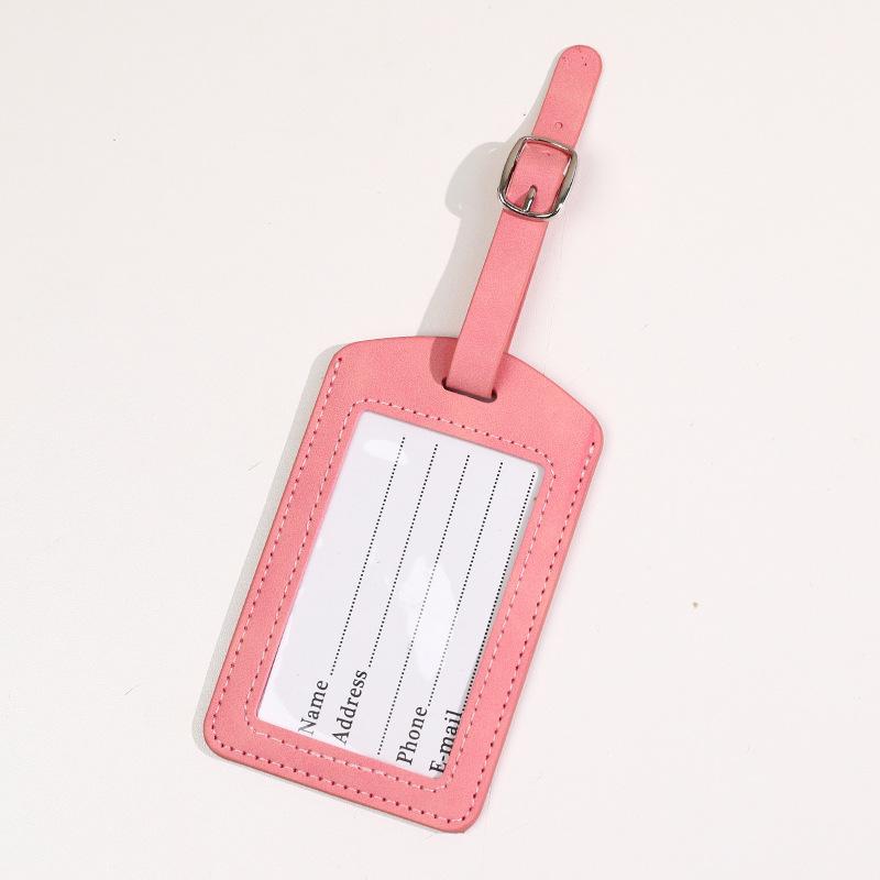 Leather Luggage Tag Name Address ID Holder Travel Accessories Baggage Label Suitcase Tag