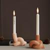Silicones Candle Holders Molds With Unique Rope Knot Design Tapered Candlestick Making Mould For Handmade Gift And Craft