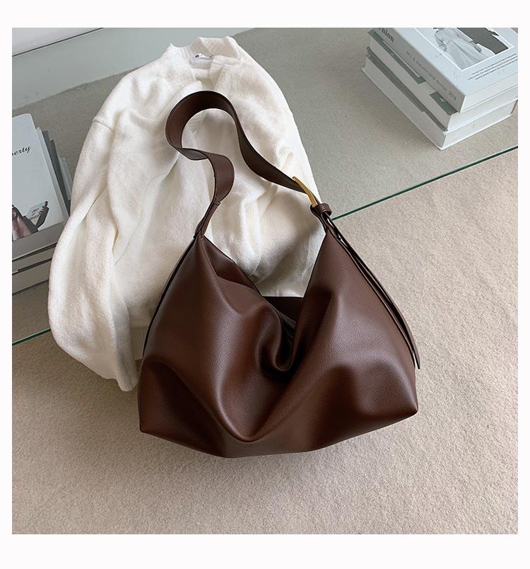 Large Capacity Bag Women 2025 New Trendy Internet Celebrity Tote Bag Niche Shoulder Messenger Bag College Student Class Bag
