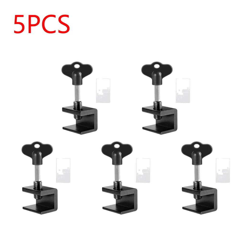 1-10Pcs Aluminum Alloy Window Security Lock Limit Sliding Door Windows Restrictor Child Safety Anti-theft Household Improvement