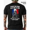 Men's French Revolution T-Shirt with French Shield Emblem & "Don't Be Afraid of Who I Am/N'ayez Pas De Ce Que Je Suis" Slogan - Breathable Cotton