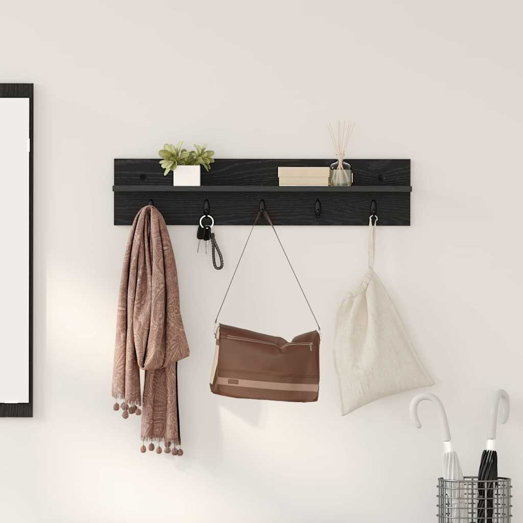 Wall Mounted Nightstand Wall Bracket Black Oak Look