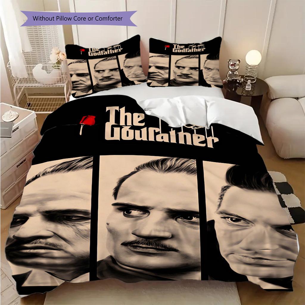 Godfather Legacy Th Anniversary Bedding (1 * duvet cover + 2 * pillowcase, without core) 2D Flat Soft and comfortable Duvet cover and pillowcase
