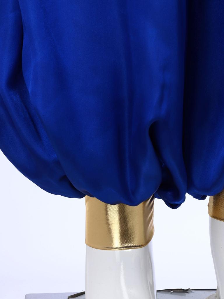 Boys Arabian Prince Costume High Waist Loose Harem Pants Casual Baggy Dance Pants Halloween Outfit