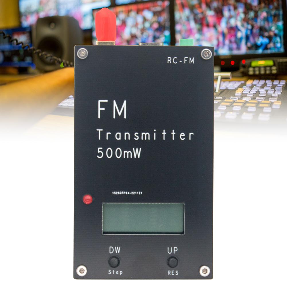 2000M 0.5W 500mW FM Verici Frekans LCD Ekran Stereo Dijital 76-108MHz Ayarlanabilir Frekans FM Radyo için FM Verici