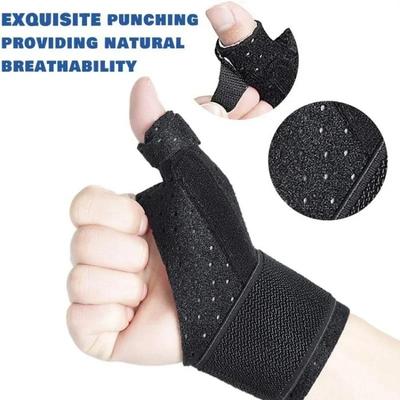 Muñequera Elástica Ajustable Universal con Velcro Transpirable Soporte Guantes para Pulgar para Alivio del Dolor