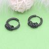 European & American Trendy Stainless Steel Hoop Earrings - Creative Fashion Dangle Ear Clips Accessories