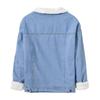 Women's   Autumn Lamb Wool Padded Jacket Loose Fit Fleece Lined Thickened Denim Jacket