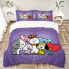 3Pcs Love Friendship Characters Bedding Sets For All Sizes New 3D Printed Bed Cover Comforter Duvet Cover Pillowcase Bedroom Decoration