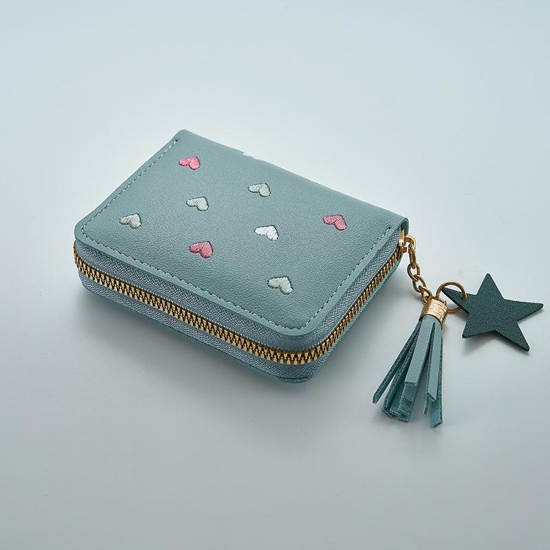 New Tassel zipper Wallet ladies short Korean version of the Multifunctional cute style Female Coin Purse