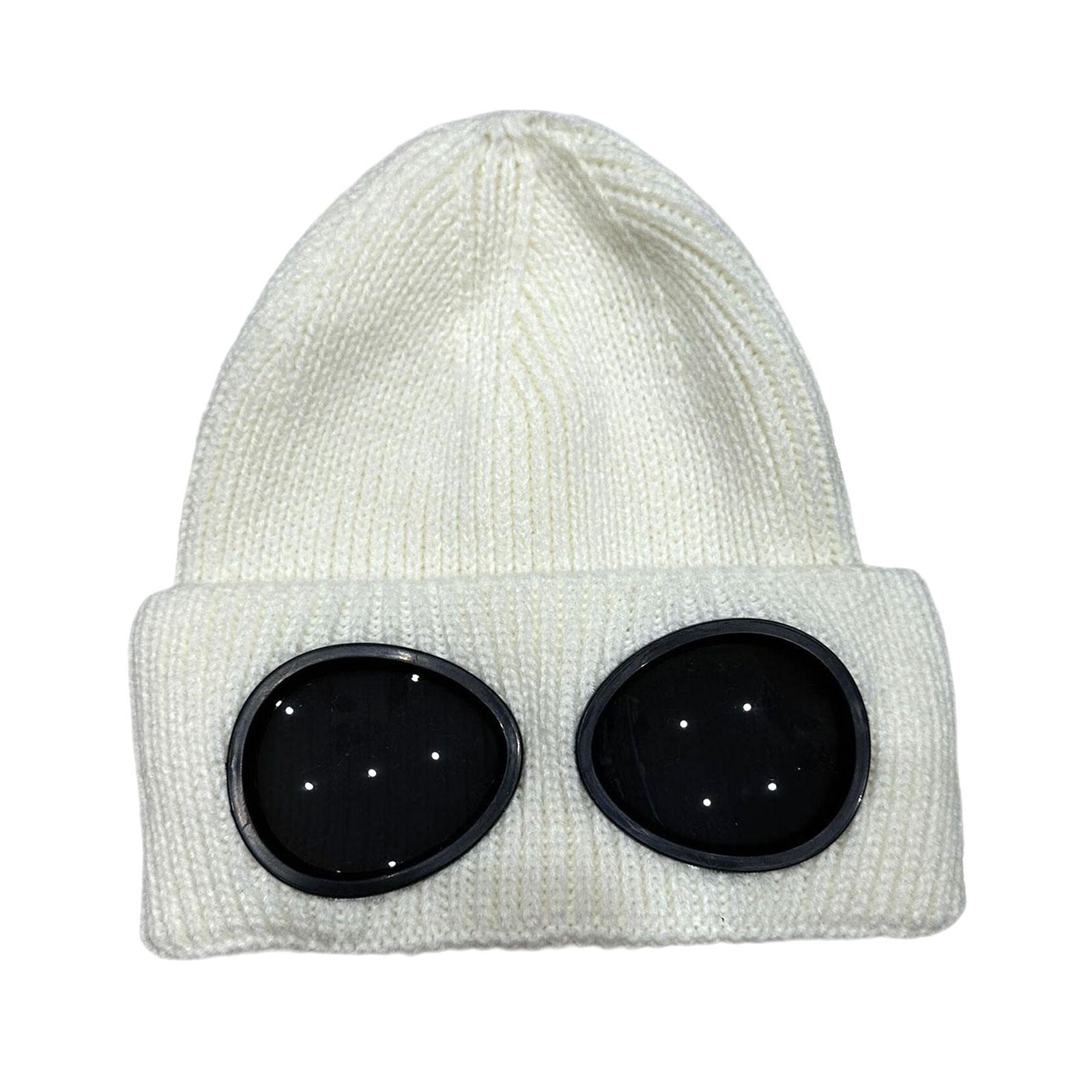 

Весела шапка-череп, в язана шапка з декоративними окулярами, шапка-пуловер, унісекс, шапка-череп, 2000-ні для активного відпочинку білий