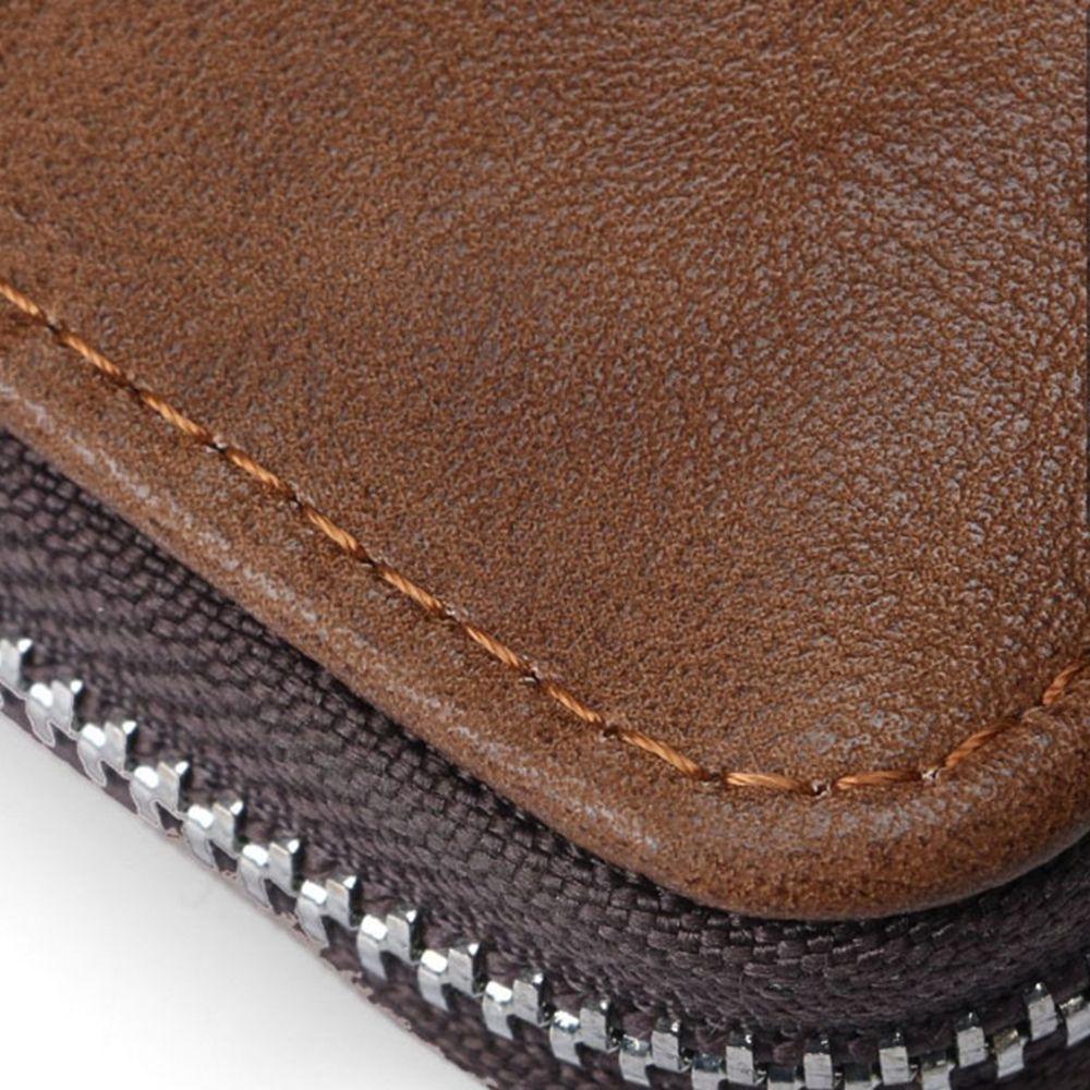Ultra-thin PU Leather Business Card Case Casual Male Purses Money Clips Short Coin Purse Men Wallet