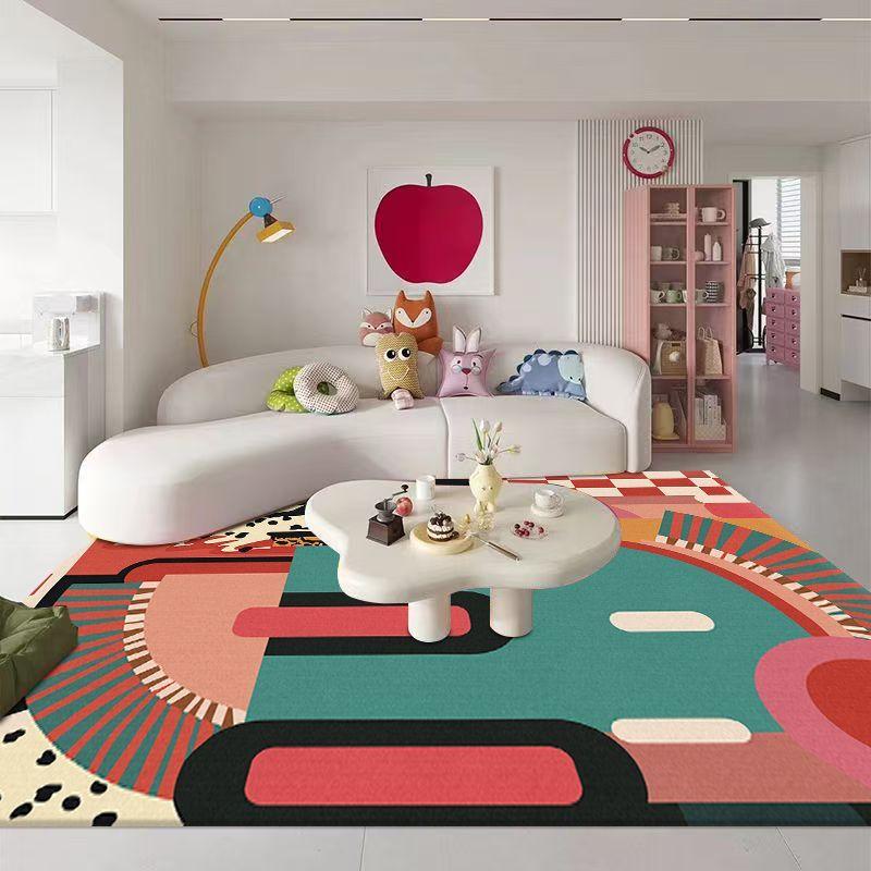 Abstract Carpet Living Room Art Irregular Color Home Bedroom Bedside Mat Easy To Care Cloakroom Coffee Table Rug Tapis