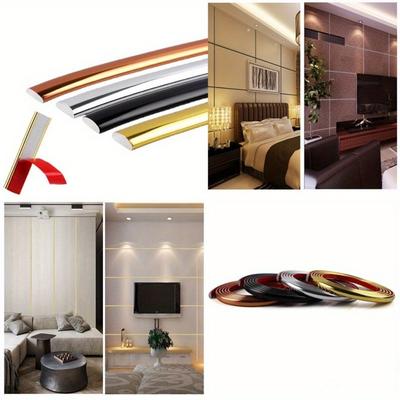 3M Self-adhesive Mirror Sticker Desk Furniture Edge Guard Strip Wall Internal External Corner Protector Living Room Decoration