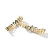 Grillz per Denti Gioielli Hip Hop Grillz Dorati Decorazione del Corpo Gioielli di Halloween Denti Ottone Zircone Set di Gioielli
