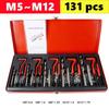 131-Piece Thread Repair Kit, Taps & Dies Set for Car & Auto Thread Restoration, High-Quality Thread Repair Tools