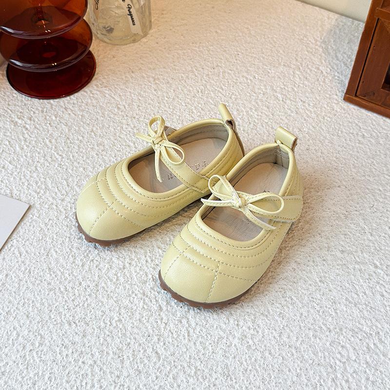 Girls' Leather Shoes 2025 Spring and Autumn New Children's Shoes Little Girl Princess Shoes Soft-soled Doudou Shoes Baby Single Shoes Trend