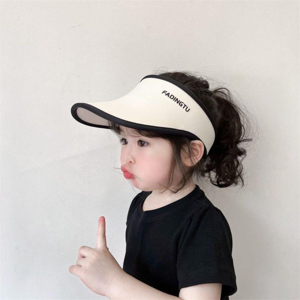 Wide Brim Children Sun Caps Cotton Visor Hat New Top Air Cap  Girls