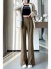 Women's High-Waist Black Flared Suit Pants - Slim Fit, Wide Leg, Spring 2024 Collection