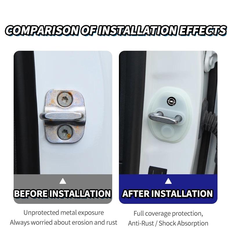 Silikon Bil Dörrskydd - Stötsäkert, Ljudlöst, Dammtätt För Opel Astra H G J Insignia Mokka Zafira Corsa Vectra C D Antara