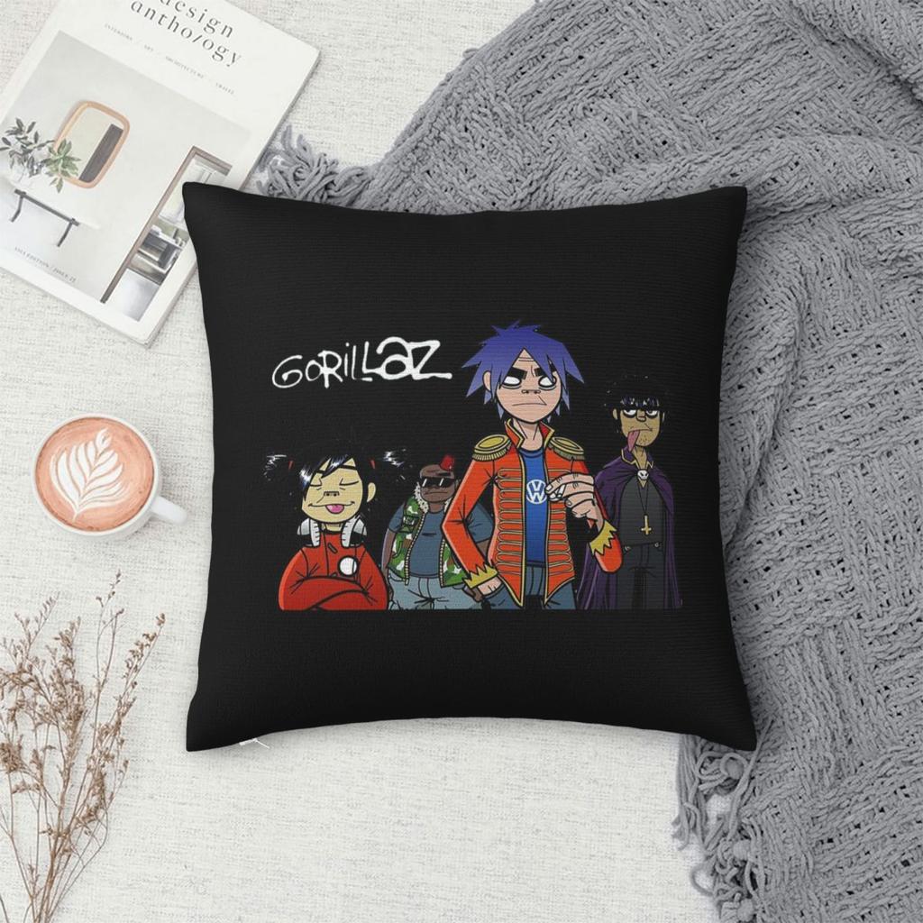 Gorillaz Square Pillowcase Pillow Cover Cushion Throw Pillow for Home Bedroom Car