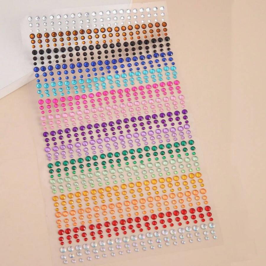 1-4pcs Colorful Makeup Rhinestone Stickers Party Shining Diamond Sticker Multipurpose DIY Glitter Gems for Face Hair Body Eye