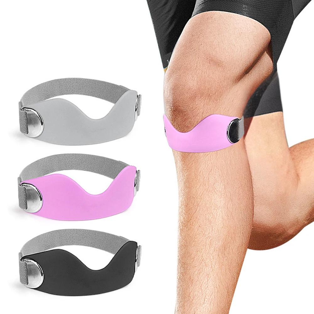1Pcs Patellar Tendon Support Strap Adjustable Silicone Compression Patella Band for Knee Stability, Knee Support Strap for Pain Relief Shock-Absorbing