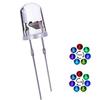 50PCS 5mm Multicolor Slow/Fast Flashing LED Diode Blinking Light Emitting Diodes 2 Pins Clear Round LED Lights