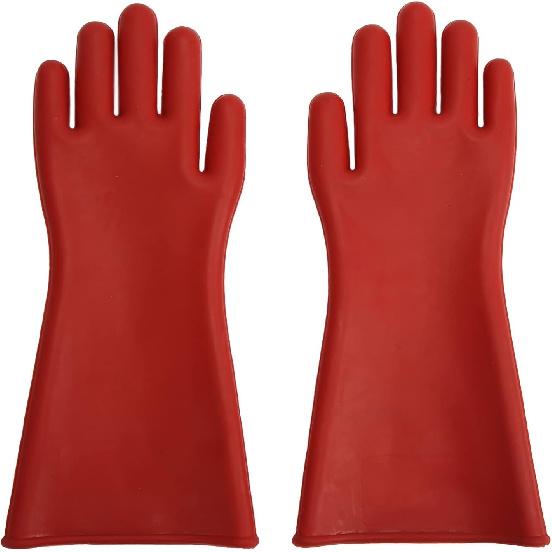Electrical Insulated Lineman Rubber Gloves, Electrician High Voltage Hand Shape Waterproof Safety Protective Work Gloves 10000V Insulating for Man