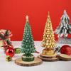 Resin Christmas Tree Figurine Ornament Miniature Christmas Tree Decoration for Living Room Bedroom Office Desk Display