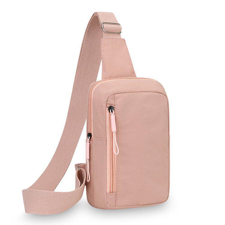 

Трендовая нейлоновая сумка кроссбоди на плечо в корейском стиле для мужчин и женщин One Size розовый