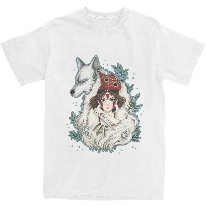 Grafische Neuheit Prinzessin Mononokes Hime T-Shirts für Herren Damen Reine Baumwolle Kodama Baum Waldgeist T-Shirts Shirt
