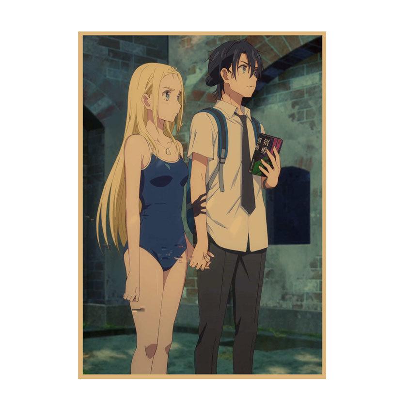 Summer Reappears Retro Anime Poster: Japanese Cartoon Dorm Room Wall Art for Kids
