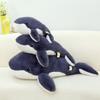 New whale doll throw pillow blue whale plush toy marine animal doll fish rag doll gift