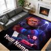 Tappeto in Velluto di Cristallo Testo Nome Personalizzato, Morbido Tappetino Antiscivolo Decorazione per la Casa Gioco per Bambini Chucky Tiffany