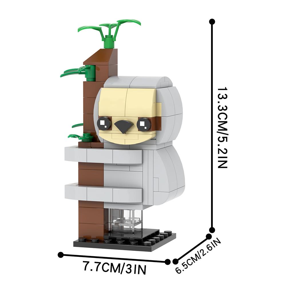 MOOXI Animal Series 144Pcs MOC Bricks Sloth Model BrickHeadsed DIY Building Blocks Kids Toys For Children Birthday Gifts MOC7232